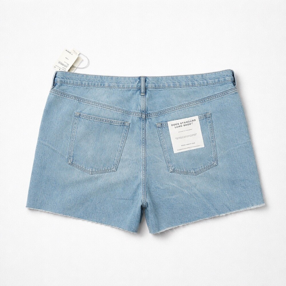 Plus size Denim Long Shorts Womens plus Size 30 Blue Mid-Rise Relaxed - Picture 2 of 7
